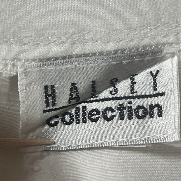 Halsey Collection Dress Womans White Laser Cut Lace No Sleeve V-Neck Buttons - Picture 10 of 12